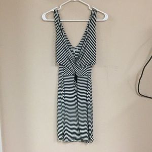 Black and white stripe dress